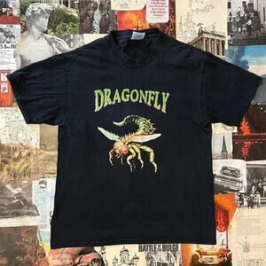 Vintage dragonfly t shirt black